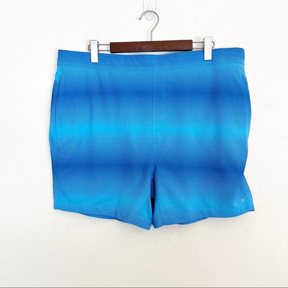•MACK WELDON• NWOT Blue‎ Waterslide Pulse Stripe Swim Trunks Shorts Size XXL